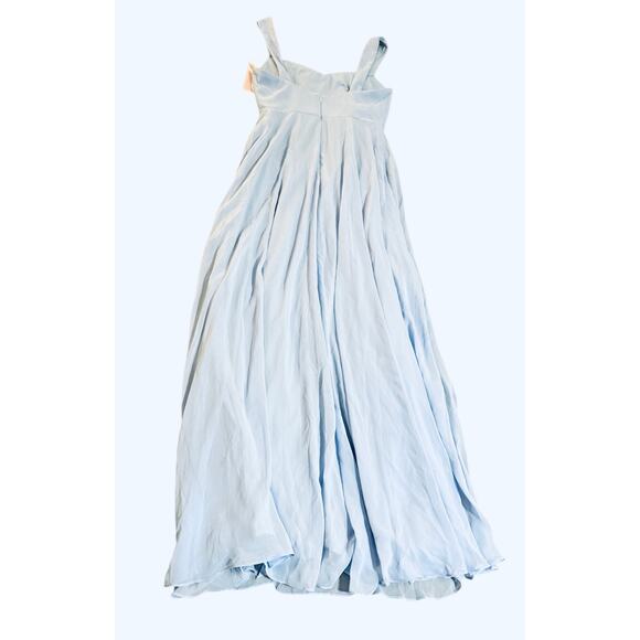 NWT After Six CONTOURED WIDE STRAP SWEETHEART MAXI DRESS IN SKY BLUE SZ 8R - Picture 5 of 11